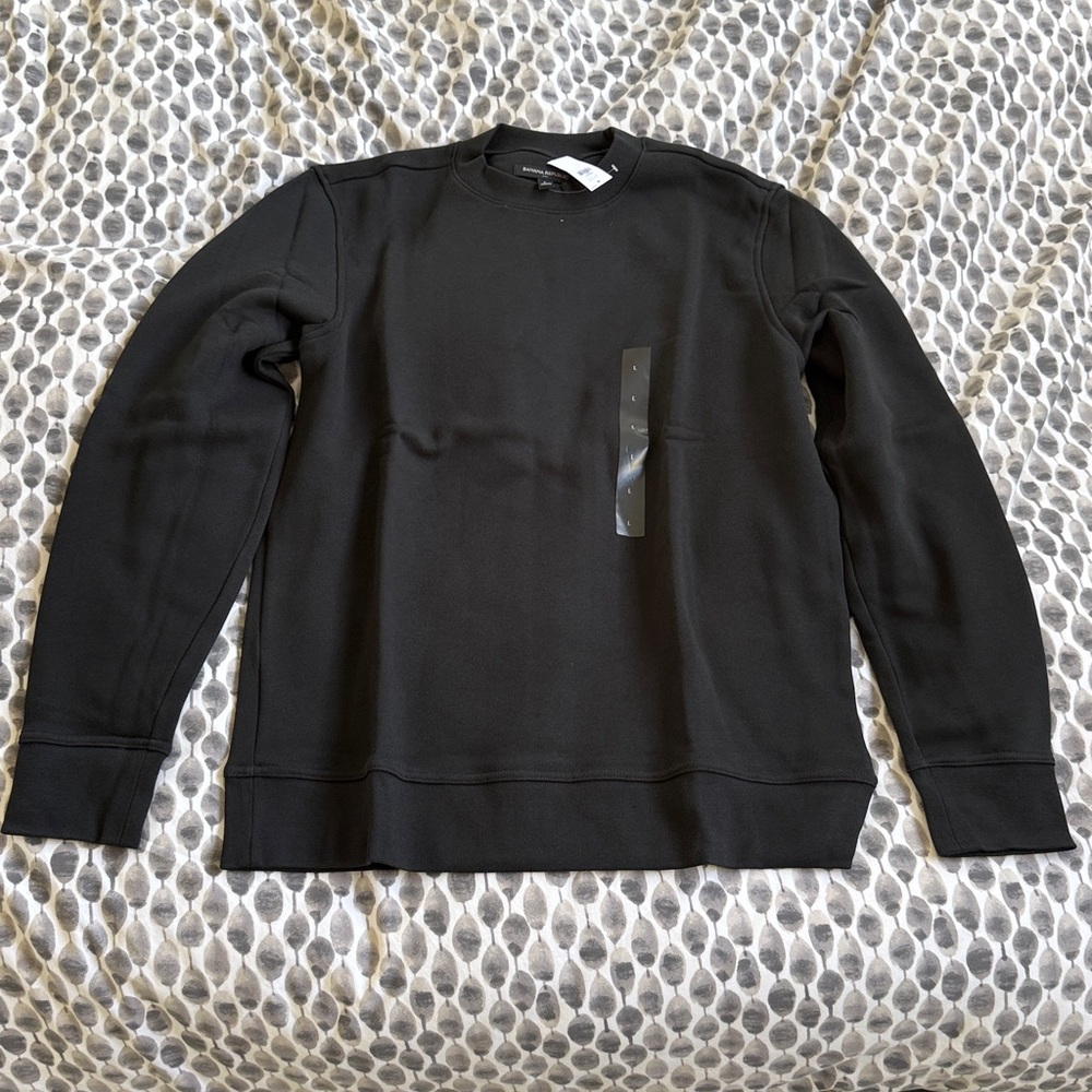 NWT Supersoft Black Crewneck Sweatshirt Large